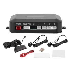 Unique Bargains Car Auto Vehicle Reverse Backup Radar System LED Distance Display Reverse Parking Sensors Distance Detection 2 Parking Sensors Black