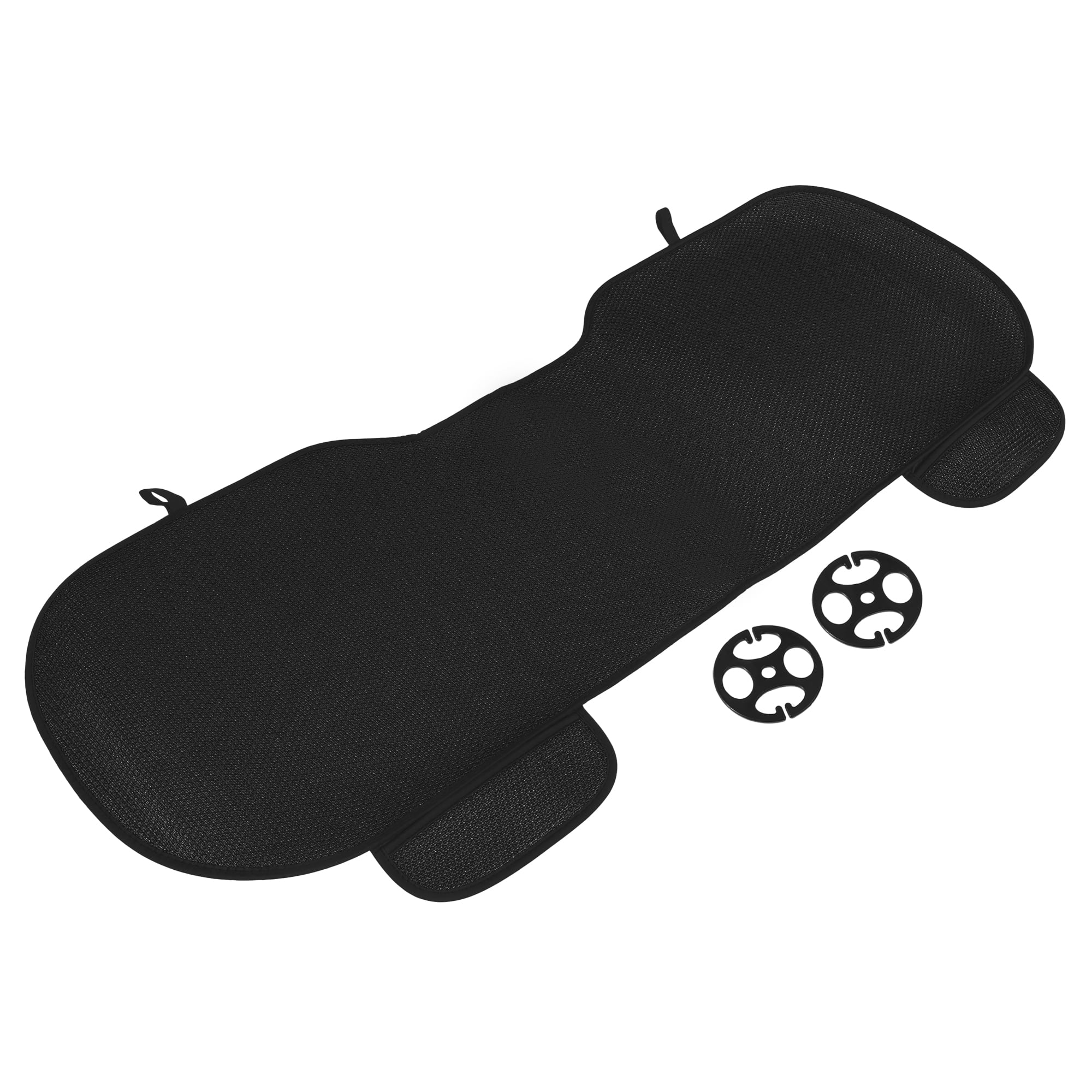 Unique Bargains Car Back Seat Cushion Black Breathable PU Leather