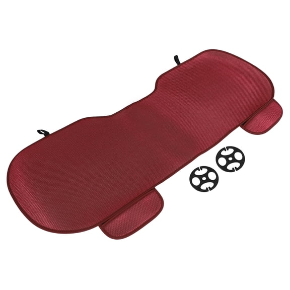 Unique Bargains Car Back Seat Cushion Wine Red Breathable PU Leather Universal Interior Seat Protector Mat Pad