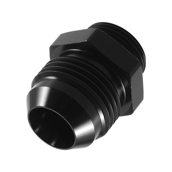 Unique Bargains Car Black 12AN Male to M22x1.5mm Male Fitting Adapter Flare Union Coupler Fuel Oil Line Hose End