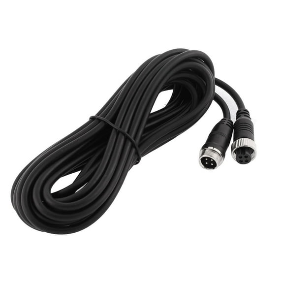 Unique Bargains Car Bus Monitor Camera Male to Female 4 Pin Video Power Extension Cable 5M 16ft