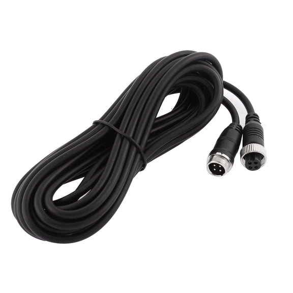 Unique Bargains Car Bus Monitor Camera Male to Female 4 Pin Video Power Extension Cable 5M 16ft