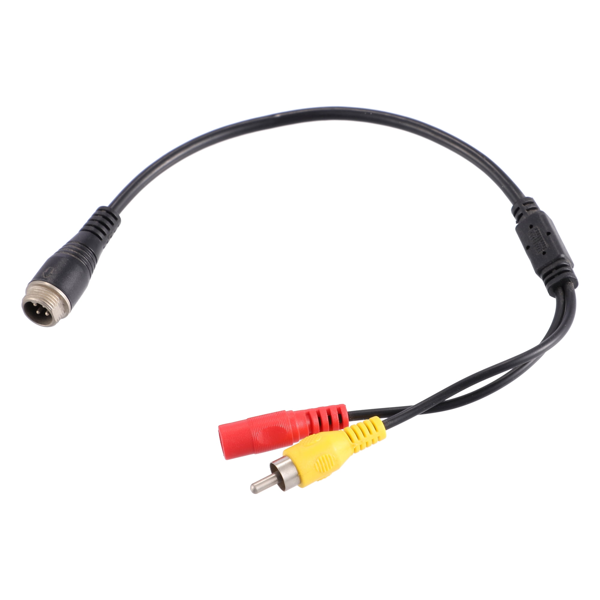 Unique Bargains Car Camera Adapter Male to RCA AV Male DC Female Connector