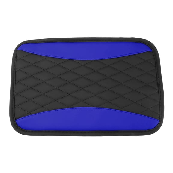 Unique Bargains Car Center Console Cover Car Armrest Cover Faux Leather with Storage Bag 12.2 "x7.87 " Black Blue 1 Pcs