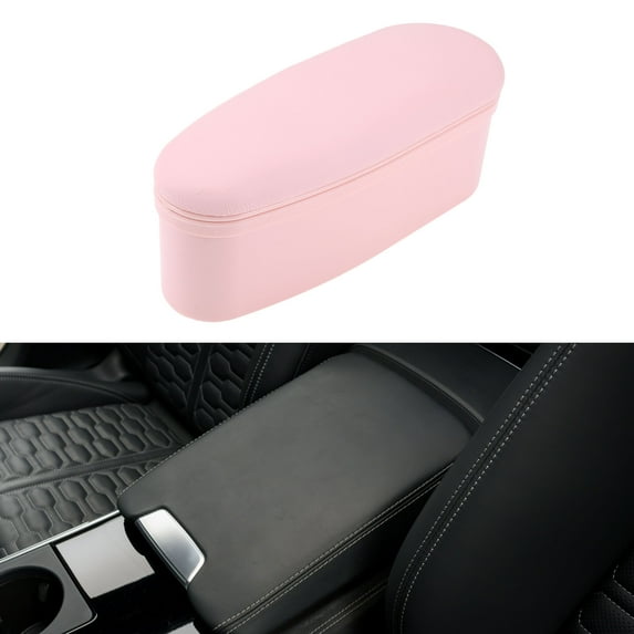 Unique Bargains Car Center Console Cover Car Armrest Cover Multifunctional 7.87"x3.15"x3.15" Pink ABS, Faux Leather