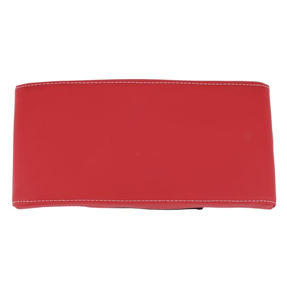 Unique Bargains Car Center Console Cover Center Console Cushion 12.6"x6.3"x1.97" Dark Red Nappa Leather Memory Foam
