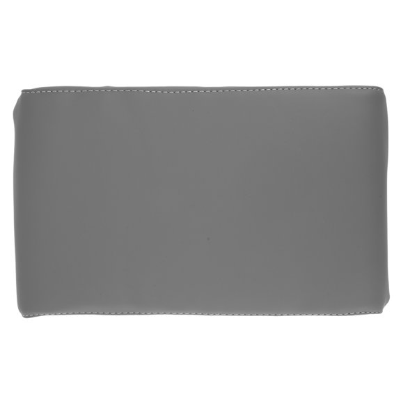 Unique Bargains Car Center Console Cover Center Console Cushion 12.6"x7.87"x1.97" Gray Nappa Leather Memory Foam