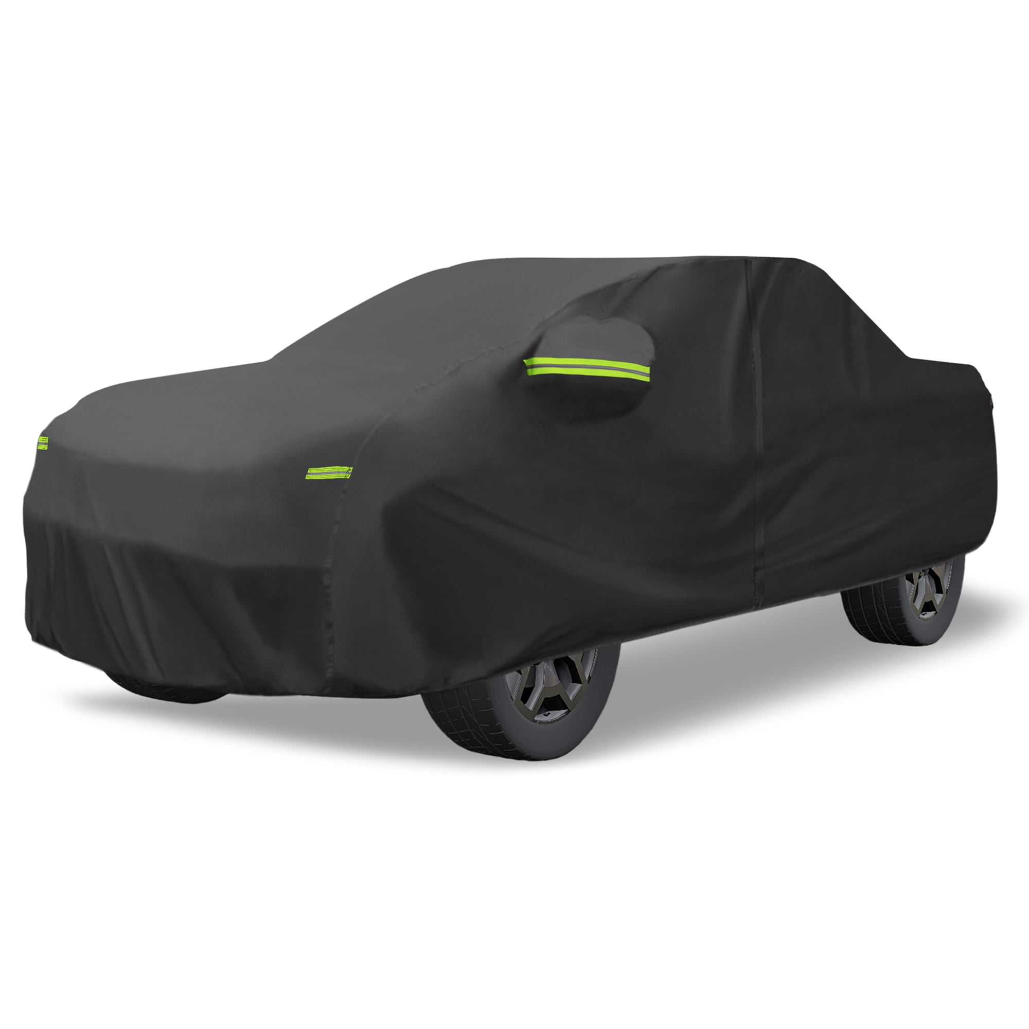 Unique Bargains Car Cover All Weather Protection with Zipper Black 195.7"x75.2"x66.9"