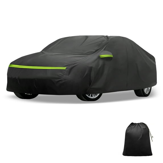 Unique Bargains Car Cover for BMW 2 Series F22 2014-2021 210D-PU Outdoor Full Car Cover All Weather Waterproof Windproof Sun Protection with Driver Door Zipper Black