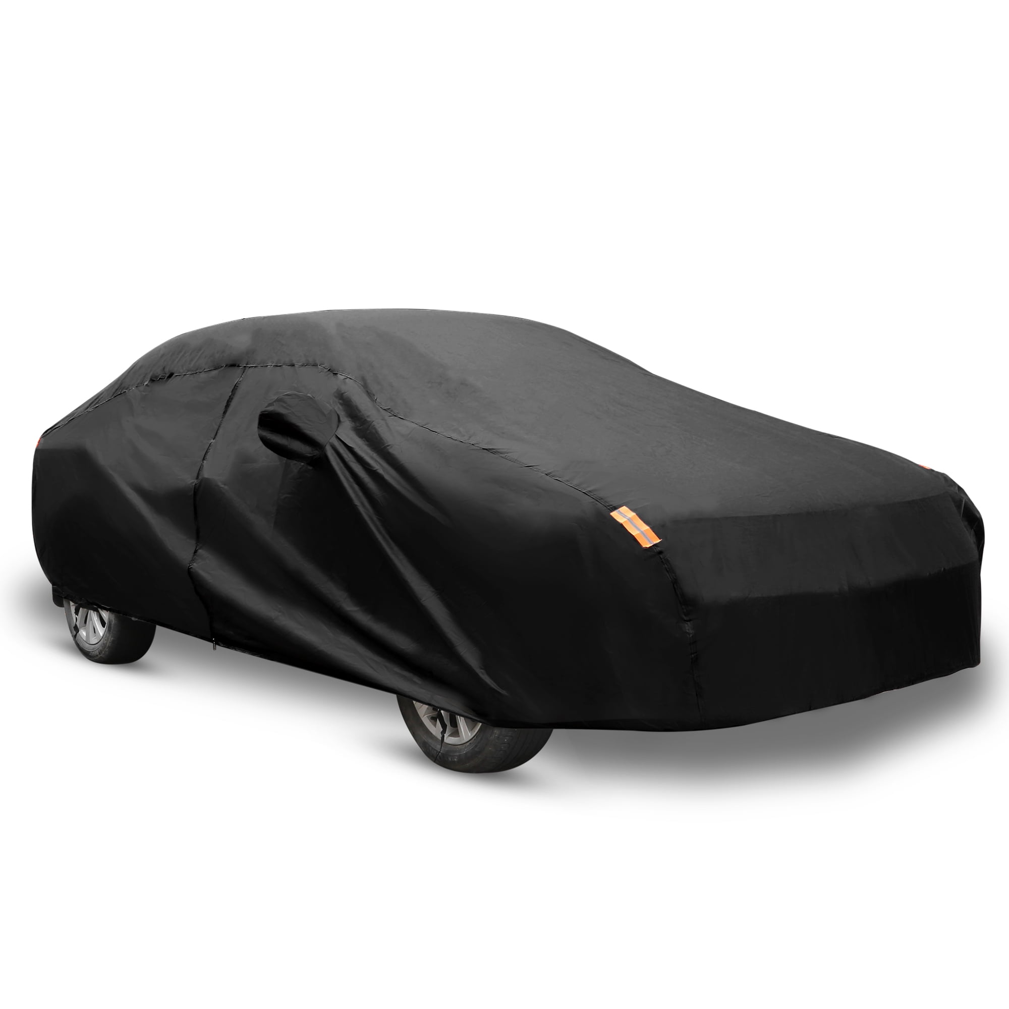 Unique Bargains Car Cover Breathable Rain Snow Resistant Black 14.76x5 ...