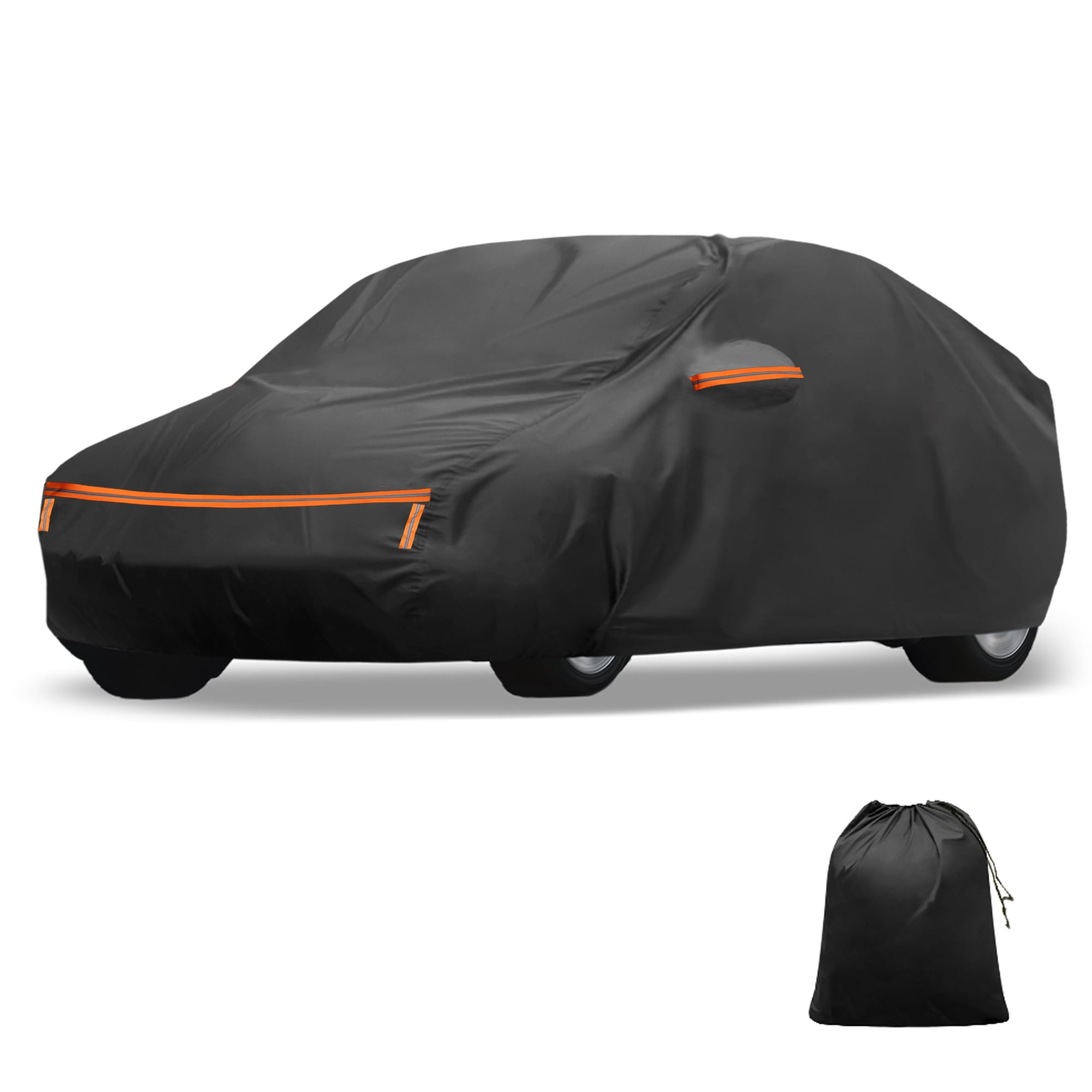Unique Bargains Car Cover Alum Film for Hatchback Black 200.79"x74.8"x49.21"