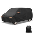 thumbnail image 1 of Unique Bargains Car Cover Aluminum Film Outdoor Full Car Cover All Weather Waterproof Protection with Driver Door Zipper Black 198.82"x78.74"x68.90", 1 of 6