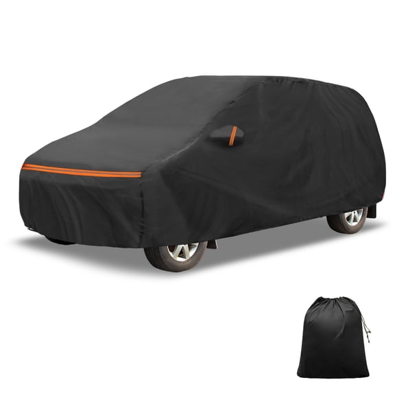 Unique Bargains Car Cover for Opel Zafira 2005-2014 PEVA Spunlace Cotton Outdoor Full Car Cover All Weather Waterproof Windproof Sun Rain Snow Protection with Passenger Door Zipper Black