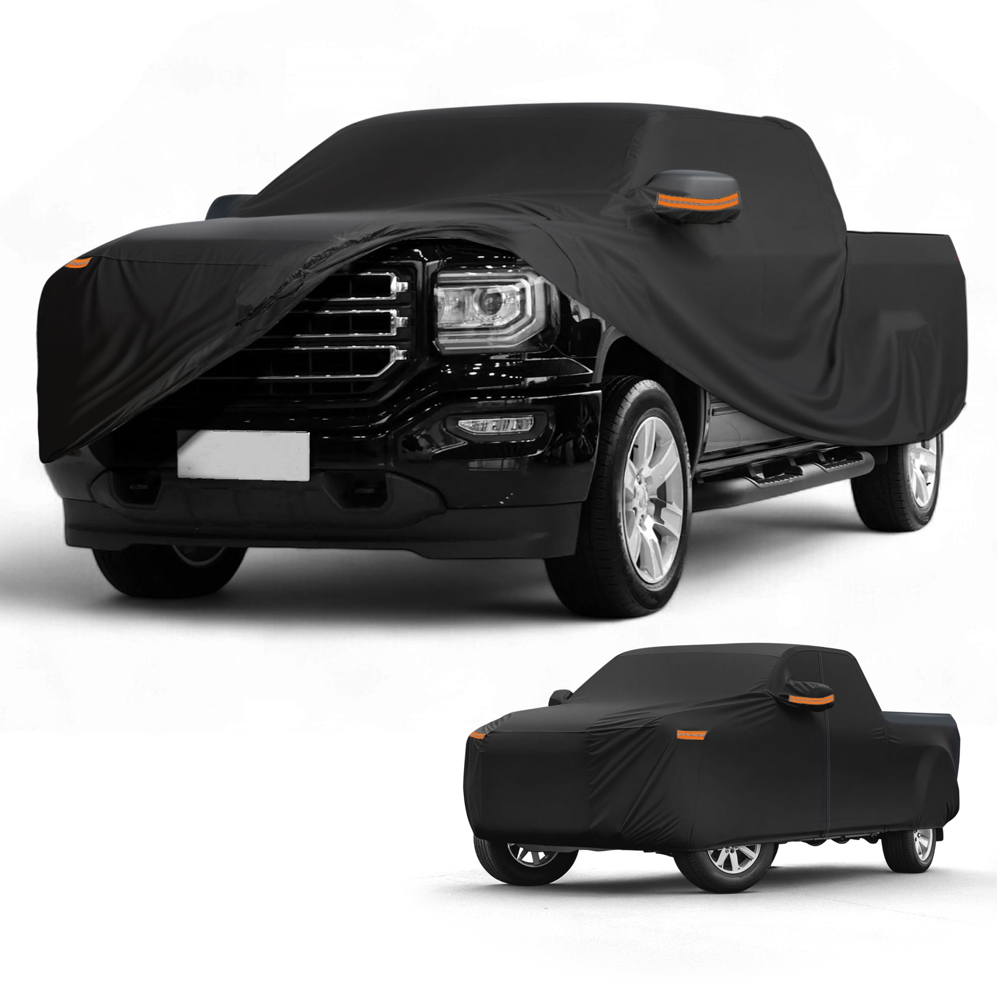 Unique Bargains Durable Waterproof Car Cover Black ["for GMC Sierra"]