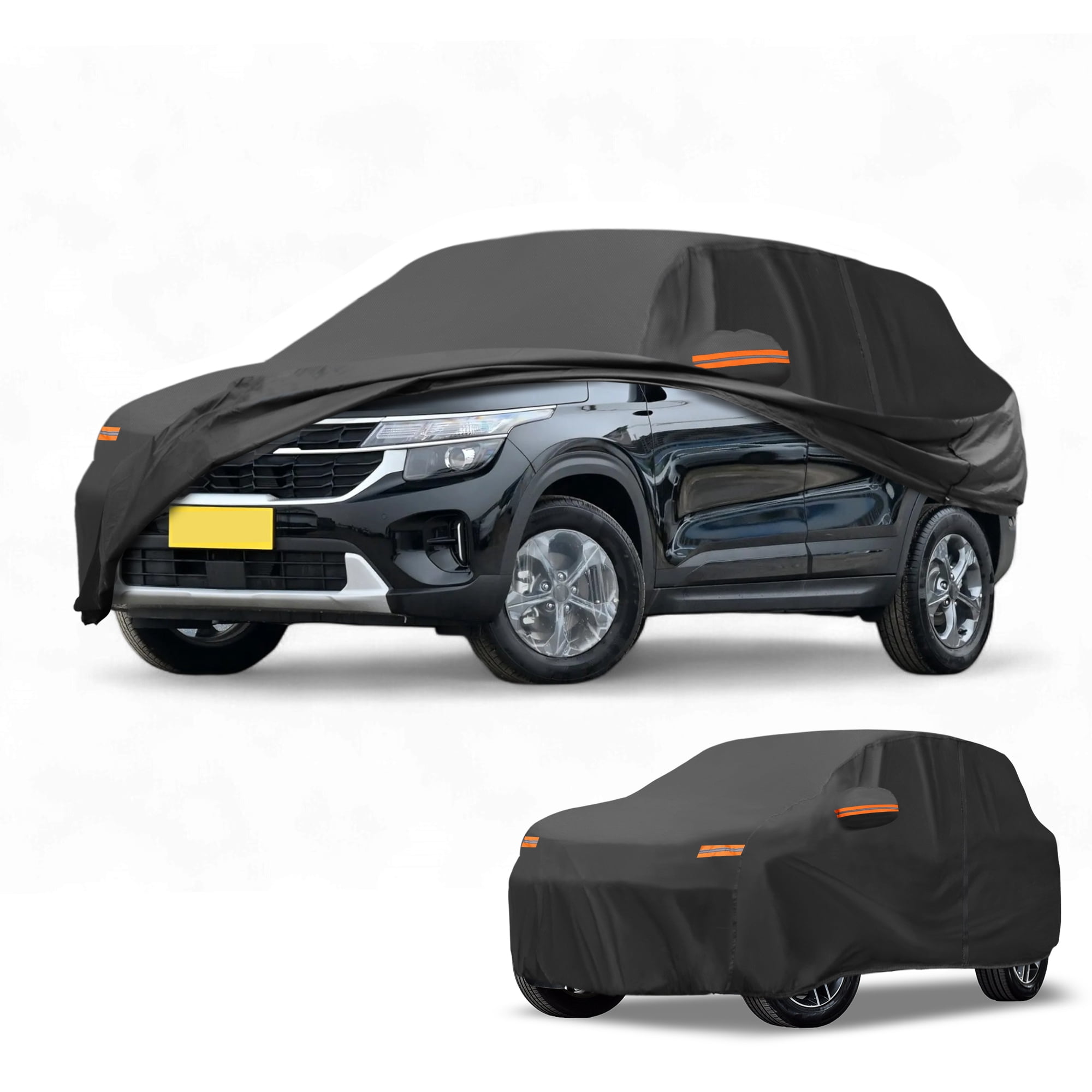 Unique Bargains Durable Waterproof Car Cover Black ["for Kia Seltos"]