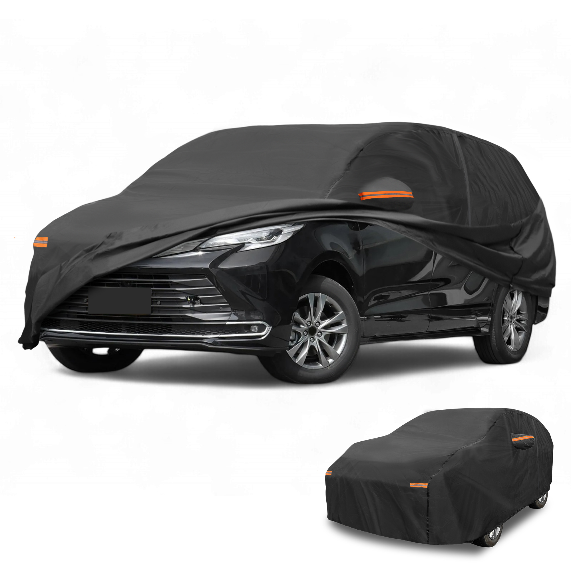 Unique Bargains Durable Waterproof Car Cover Black ["for Toyota Sienna"]