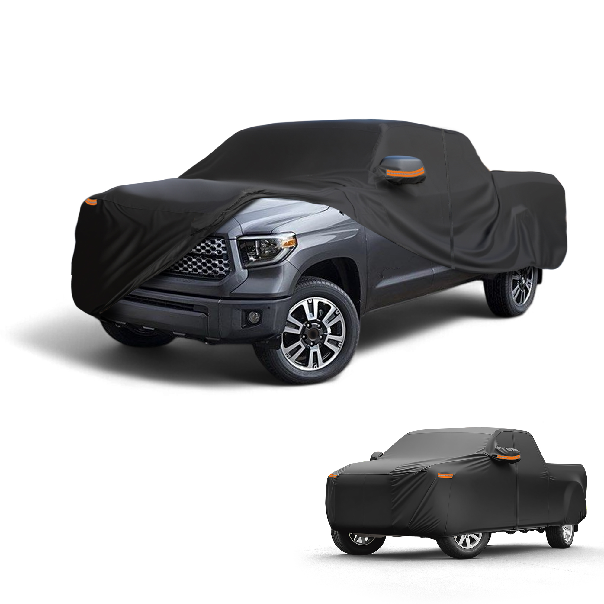 Unique Bargains Durable Waterproof Car Cover Black ["for Toyota Tundra"]