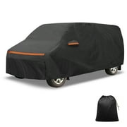 Unique Bargains Car Cover for Toyota Alphard Aluminum Film,Cotton Outdoor Full Car Cover All Weather Waterproof Windproof Sun Protection with Driver Door Zipper