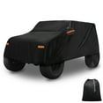 thumbnail image 1 of Unique Bargains Car Cover Aluminum Film Outdoor Full Car Cover All Weather Waterproof Protection with Driver Door Zipper Black for Jeep Wrangler JK 2 Door 2007 -2017, 1 of 5