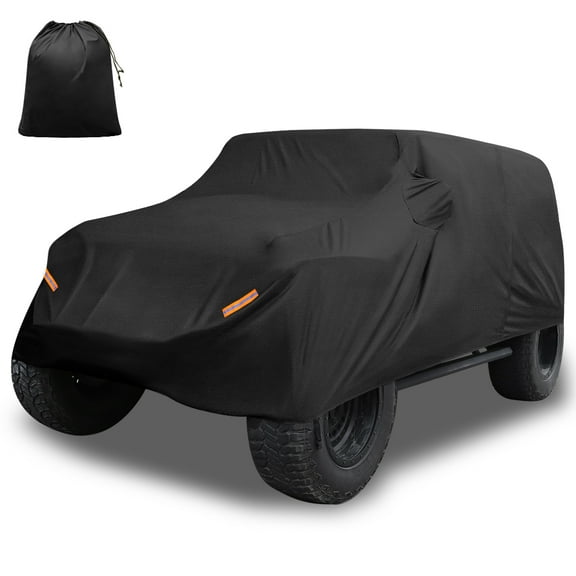Unique Bargains Car Cover for Jeep Wrangler JK JL 4 door 2007-2021 Sun UV Rain Protection