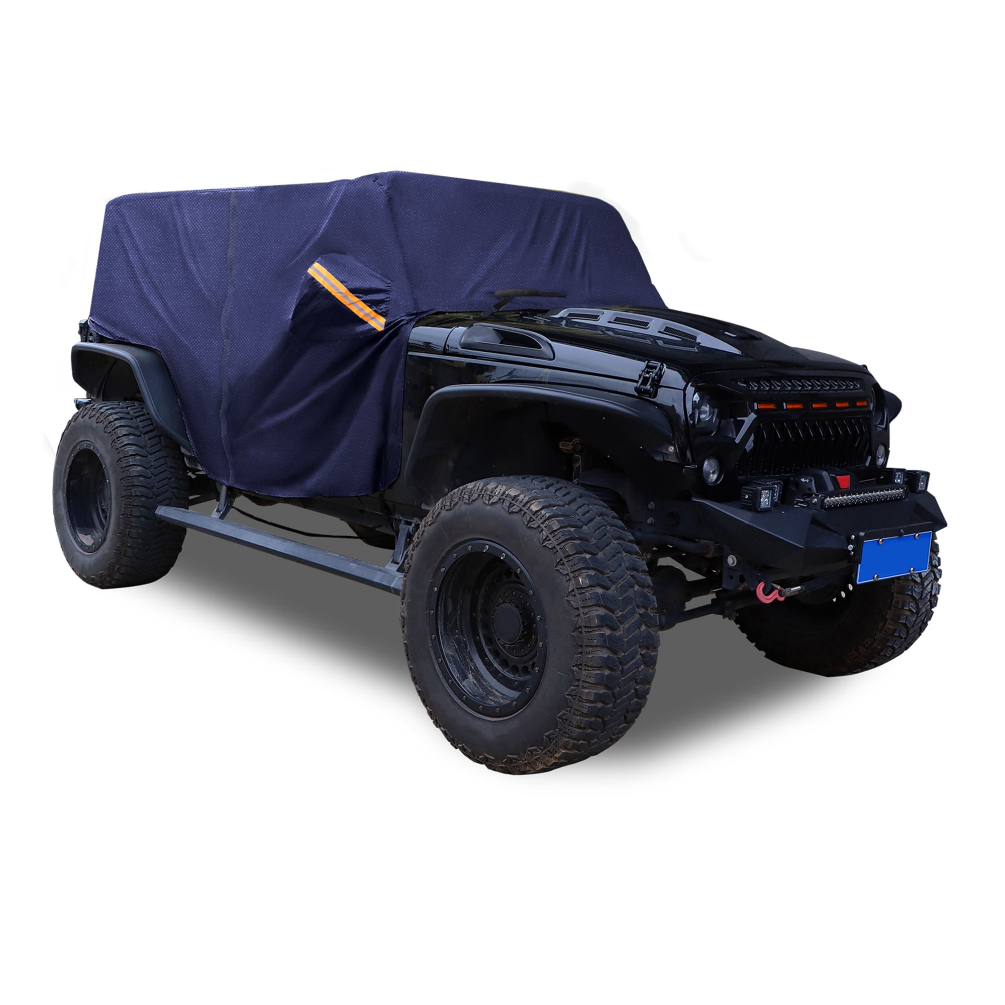 Unique Bargains Car Cover for Jeep Wrangler JK JL Hardtop 2 door 2007-2021 W/ Door Zippers