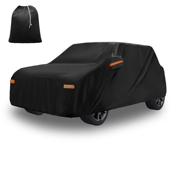 Unique Bargains Oxford Full Car Cover Black for Mini Cooper 2DR 2002-2021 156"x69"x53"