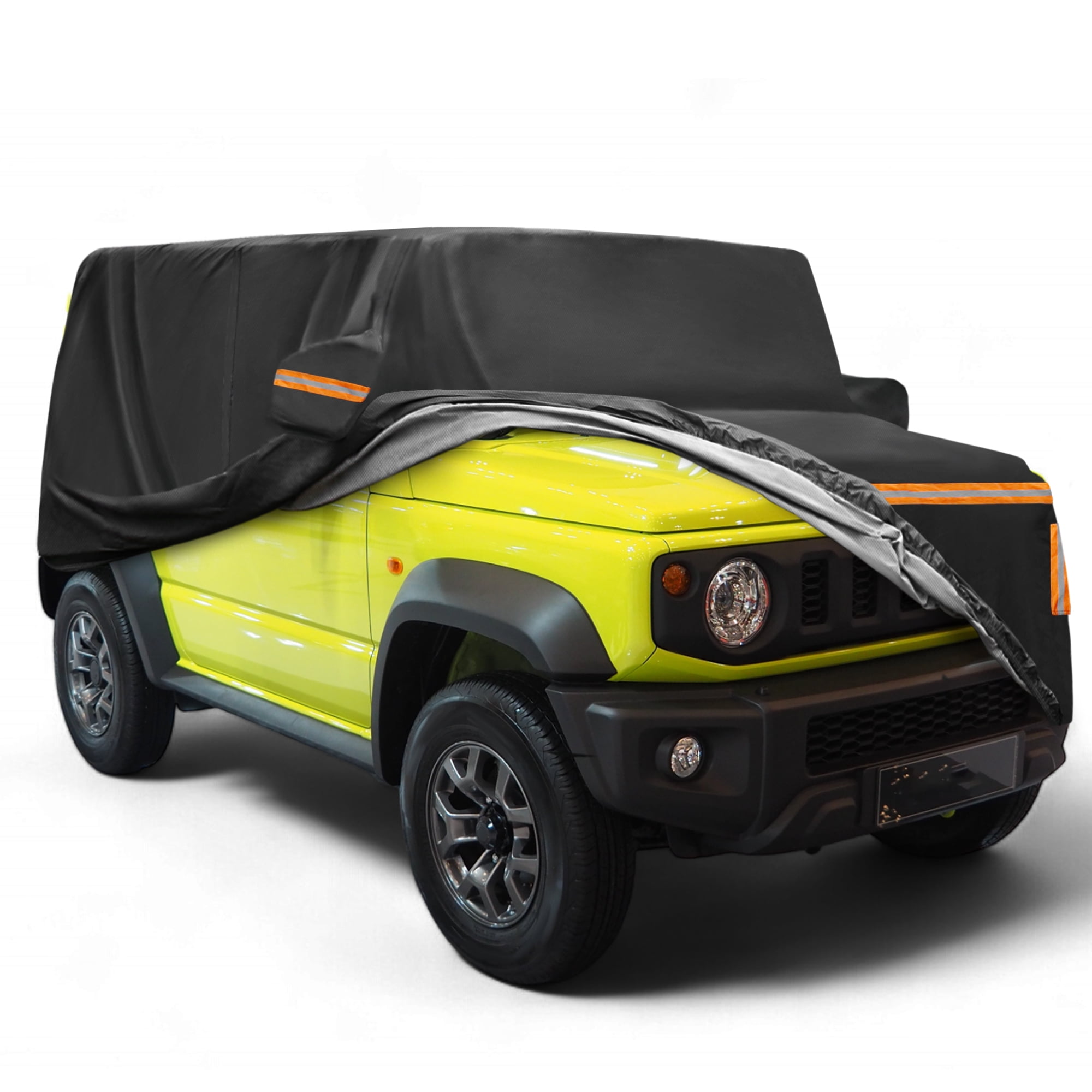 Unique Bargains Car Cover for Suzuki Jimny JB64W/JB74W Black 147.64"x64.96"x68.90"