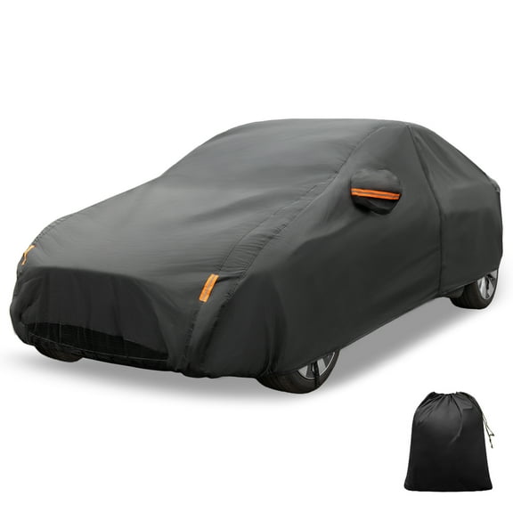 Unique Bargains Car Cover for Tesla Model 3 2017-2023 210T Polyester with Driver Door Zipper License Plate Vent Black