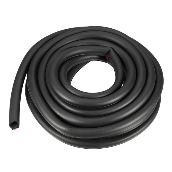 Unique Bargains Car D-Shape Windshield Weather Strip Seal 7.65m Windshield Guards Body Strip Universal Rubber Black