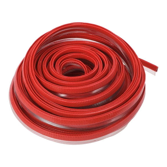 Unique Bargains Car Door Edge Protective Sealing Strip U-Type 49.21ft 15m Anti-scratch Collision Rubber Red