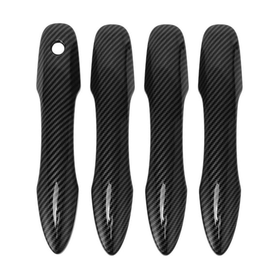 Unique Bargains Car Door Handle Cover Trim for Toyota Camry 2018-2024 Side Door Handle Cover Durable 4 Pcs Carbon Fiber Black