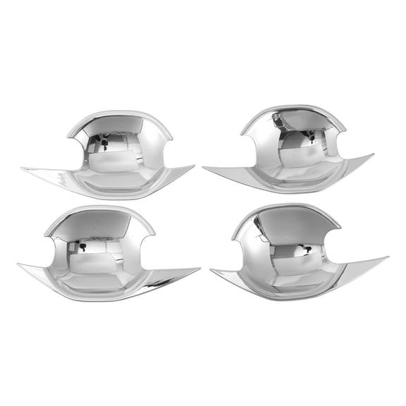 Unique Bargains Car Door Handle Cup Protector for Mitsubishi Outlander 2013-2017 Chrome Silver Tone ABS 4 Pcs