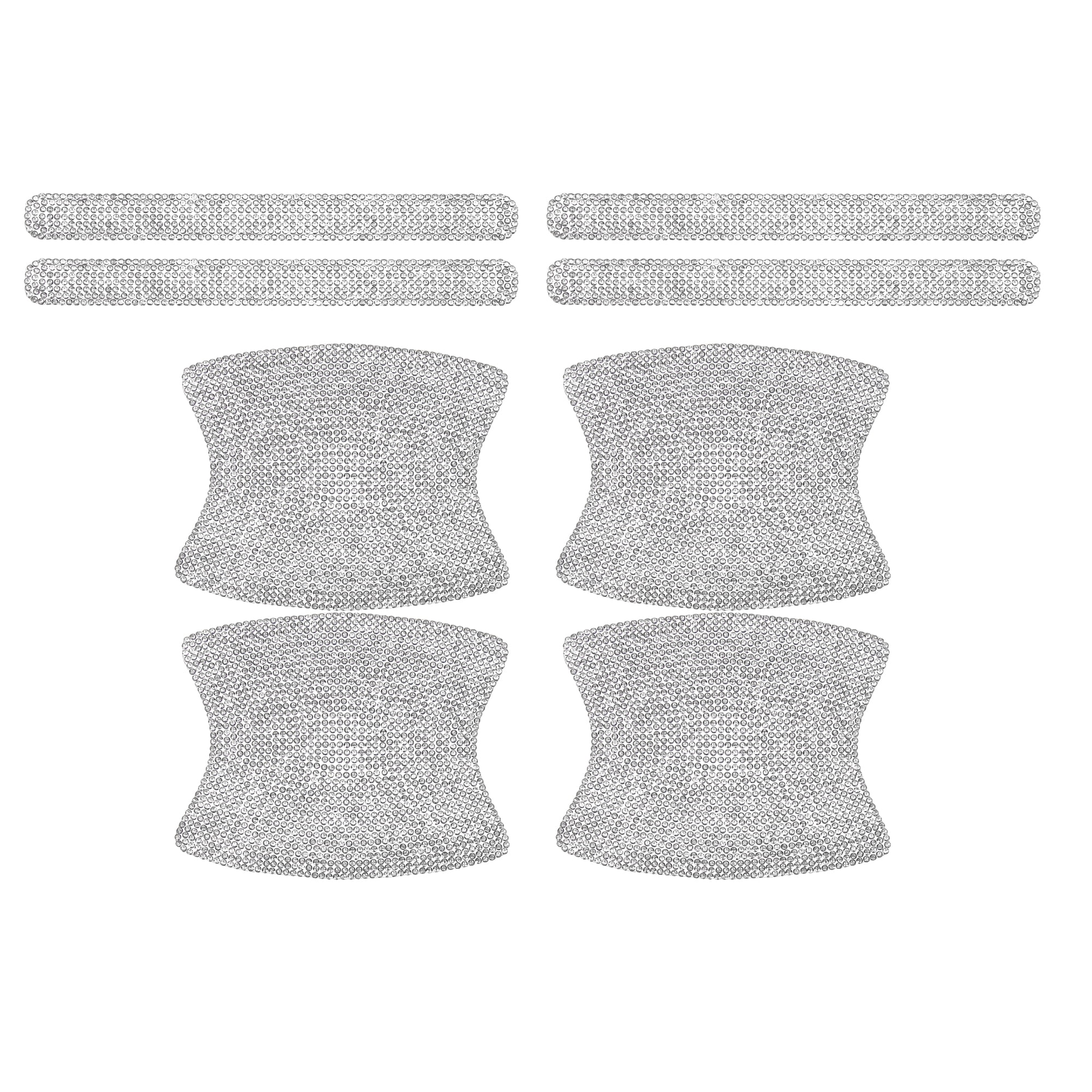 Unique Bargains Car Door Handle Faux Crystal Decal Door Bowl Protection