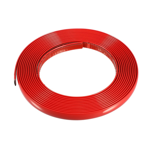 Unique Bargains Car Door Window Edge Guards Trim Body Strip 16ft Length 12mm 1/2 Inch Width Trim Strip Universal Red