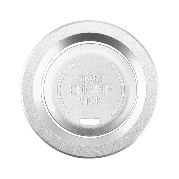 Unique Bargains Car Engine Start Ignition Button Cover Trim for Cadillac CT4 XT4 XT6 CT5 Aluminum Alloy Silver Tone