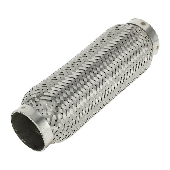 Unique Bargains Car Exhaust Flex Pipe 1.96 Inch OD Flexible Braided Exhaust Tube Universal Flexible Pipe Tubing Silver Tone 1 Pcs
