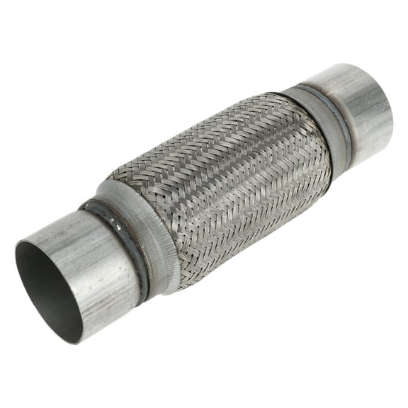 Unique Bargains Car Exhaust Flex Pipe 3.14 Inch OD Flexible Braided Exhaust Tube Universal Flexible Pipe Tubing Silver Tone 1Pcs