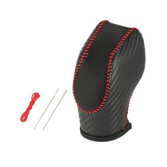 Unique Bargains Car Faux Leather Gear Shift Knob Cover for Ford Focus Escape Fusion Carbon Fiber Pattern