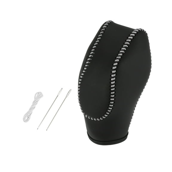 Unique Bargains Car Faux Leather Gear Shift Knob Cover for Ford Focus Escape Fusion Transit Van Gray Line