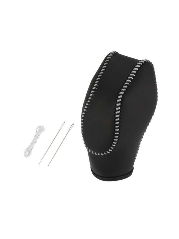 Car Faux Leather Gear Shift Knob Cover for Ford Focus Escape Fusion Transit Van Gray Line