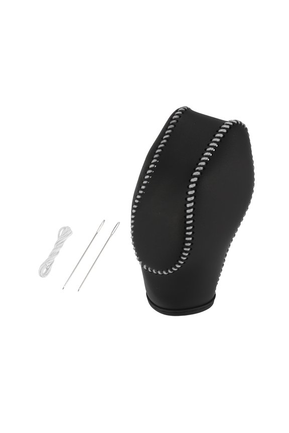 Car Faux Leather Gear Shift Knob Cover for Ford Focus Escape Fusion Transit Van Gray Line