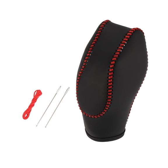 Unique Bargains Car Faux Leather Gear Shift Knob Cover for Ford Focus Escape Fusion Transit Van Red Line