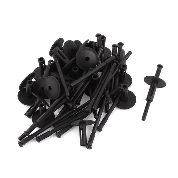 Unique Bargains Car Fender 6mm Hole Black Plastic Rivets Retainer Clips 30 Pcs for BMW 520 525 530 535 528