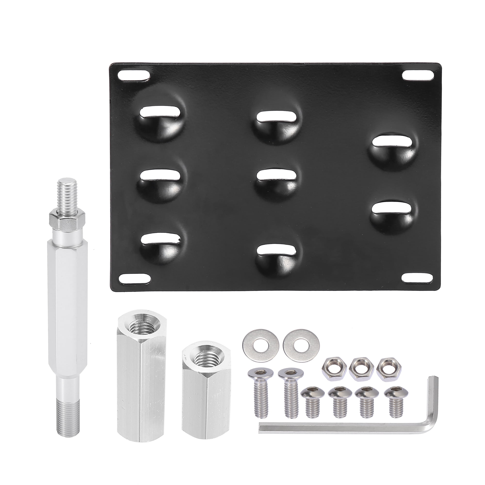 Unique Bargains Car Front Bumper Tow Hook License Plate Mount Bracket