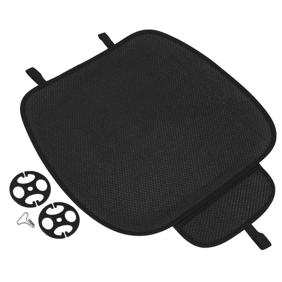 Unique Bargains Car Front Seat Cushion Black Breathable PU Leather Universal Car Interior Seat Protector Mat Pad