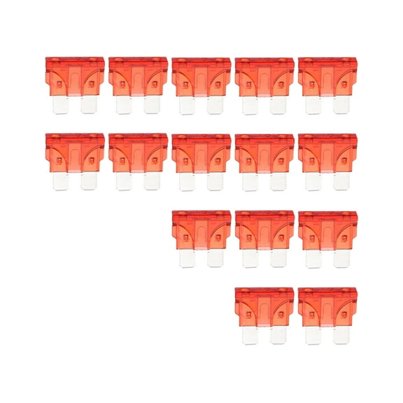 Unique Bargains Car Fuse Blade Style Fuses 10A ATO Fuse Durable Short Circuit Protection Red 15Pcs