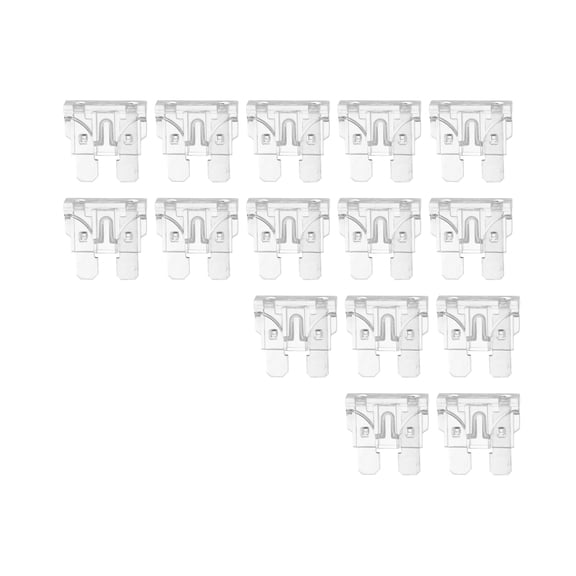 Unique Bargains Car Fuse Blade Style Fuses 25A ATO Fuse Durable Short Circuit Protection Clear 15Pcs