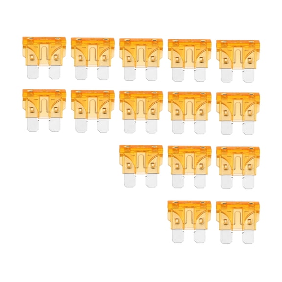 Unique Bargains Car Fuse Blade Style Fuses 5A ATO Fuse Durable Short Circuit Protection Orange 15Pcs