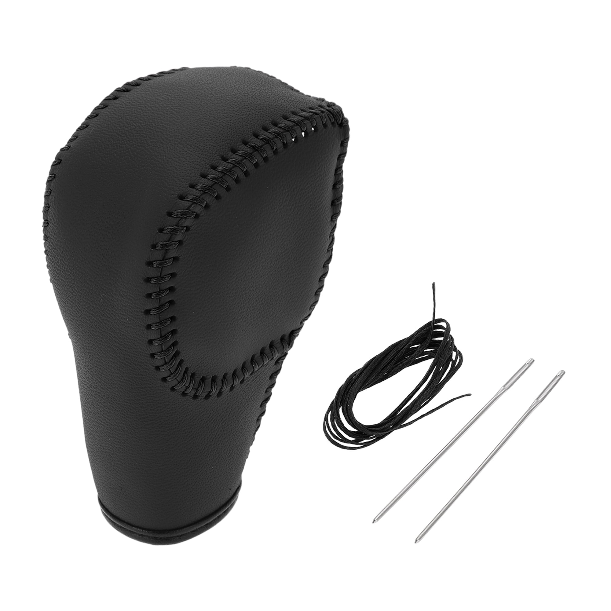 Unique Bargains Car Gear Shift Knob Cover for Ford 2019-2022 Faux Leather Black