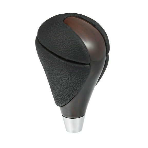 Unique Bargains Car Gear Stick Shift Knob for Lexus ES350 2007-2015 GS450 2007-2011 RX450h Black Faux Leather Wood Grain Brown